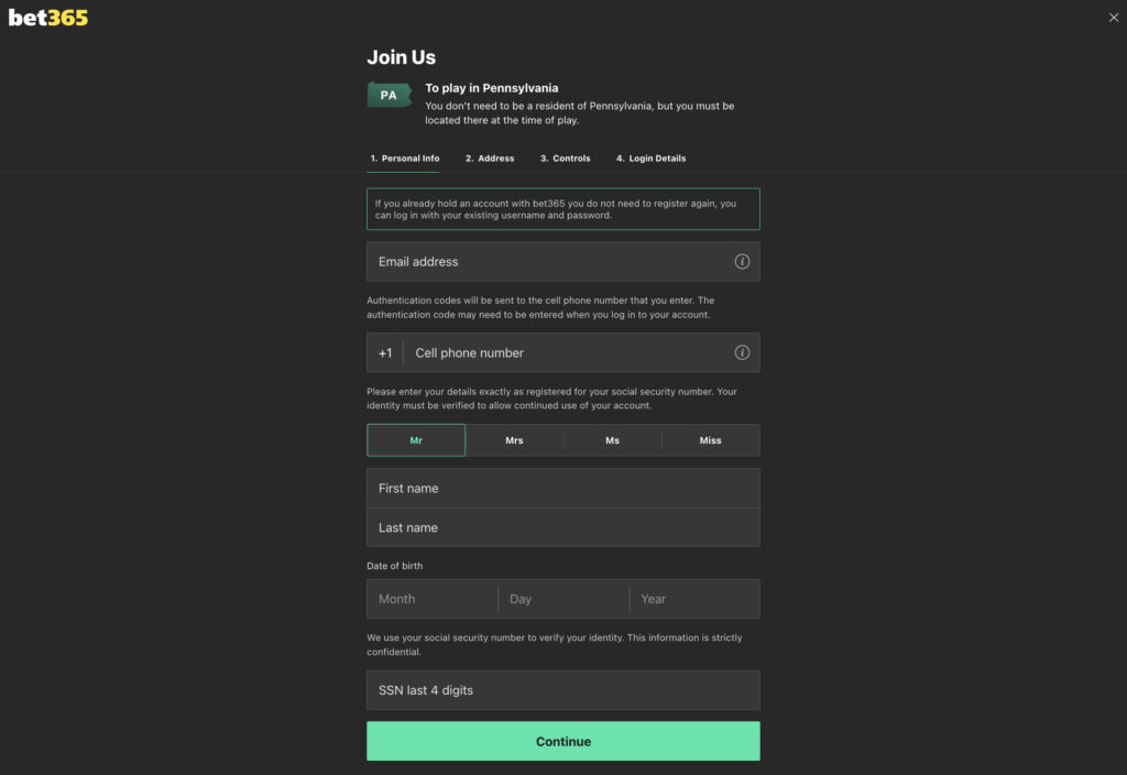 bet365 PA Bonus Code Sign Up