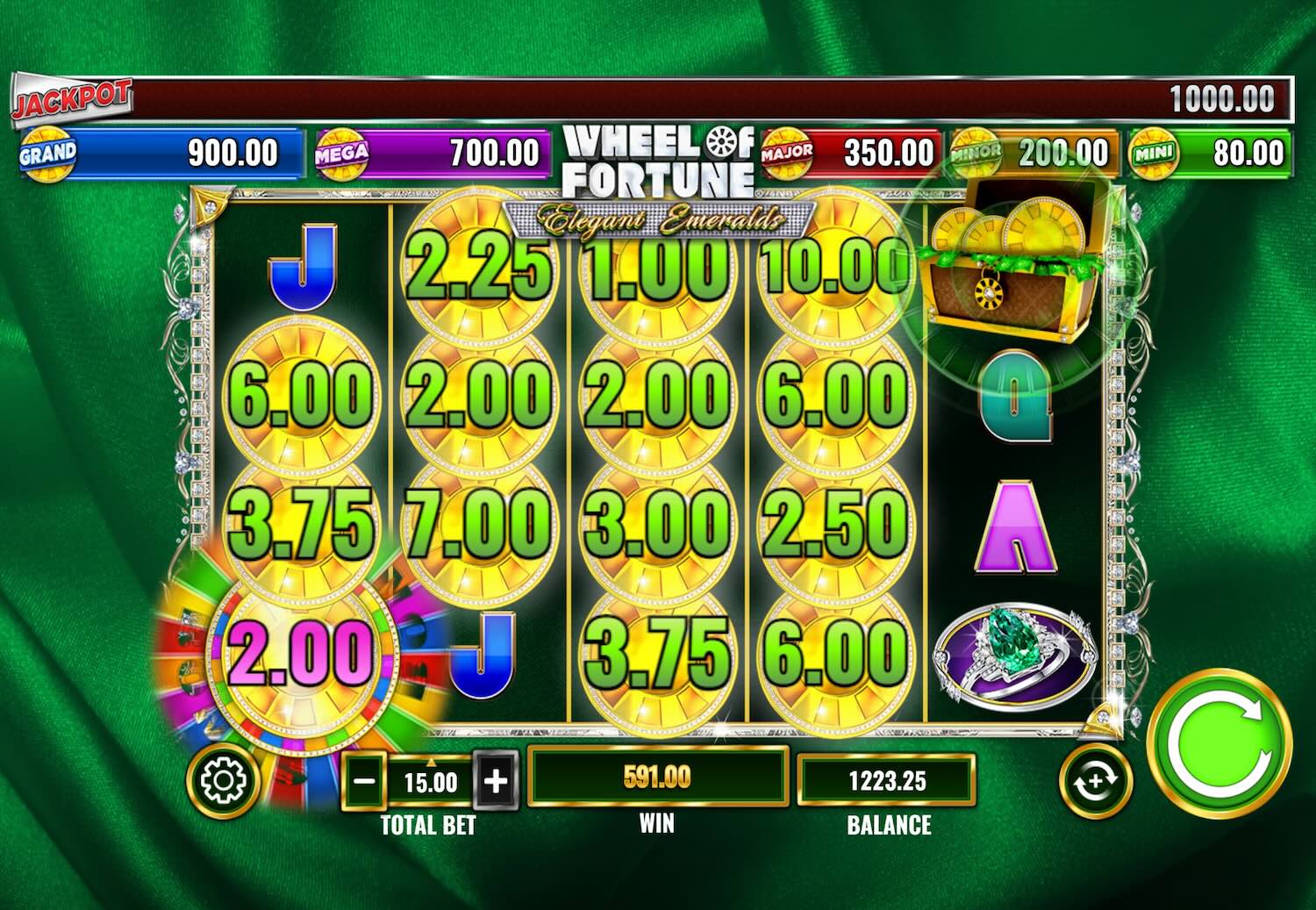 wheel of fortune elegant emeralds