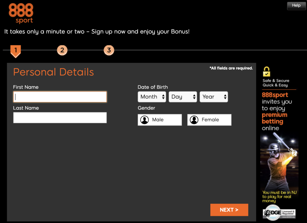 888sport sign up page